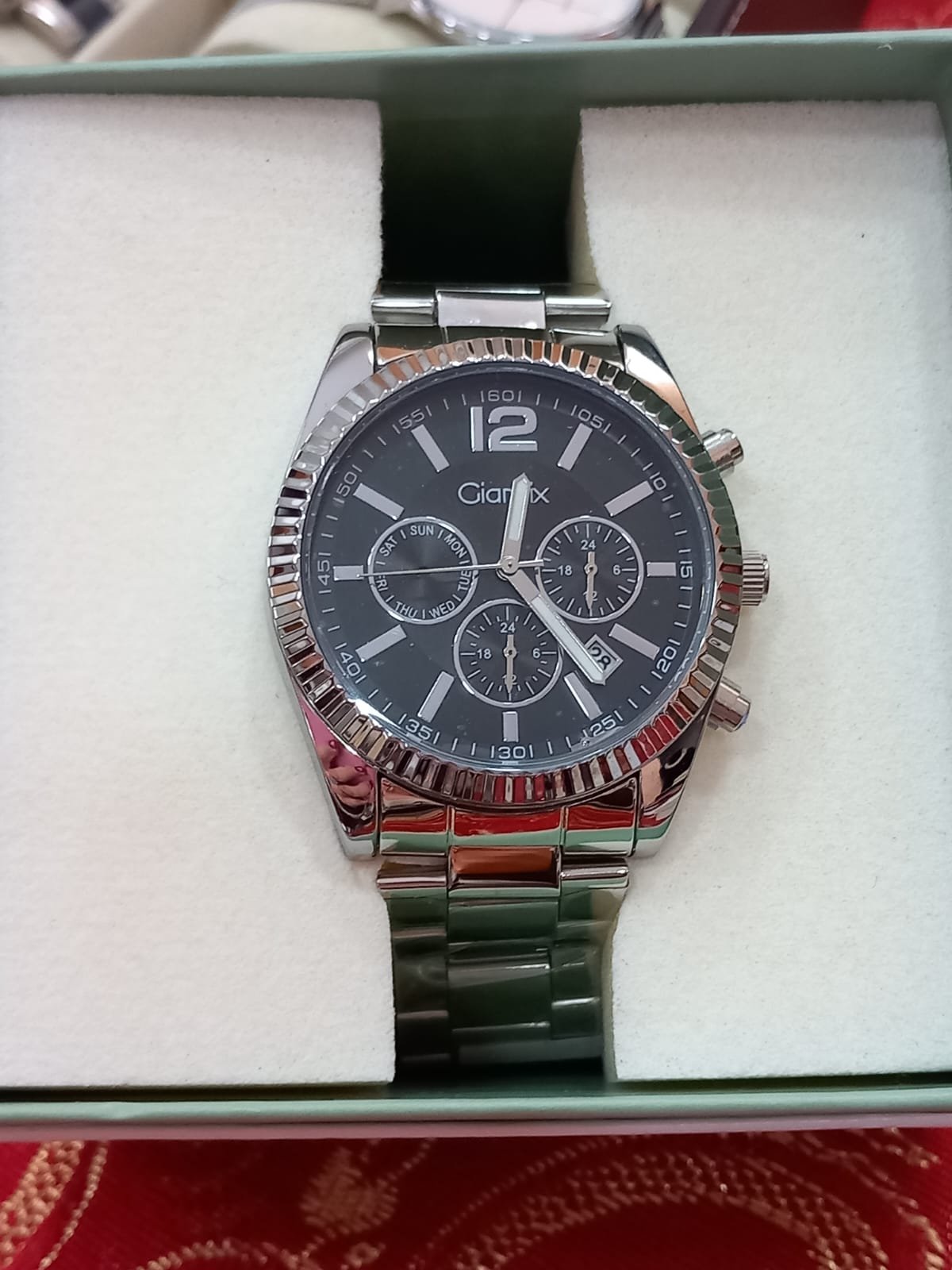 Orologio Uomo Gianvix – Acciaio Silver con Quadrante Nero Grafite